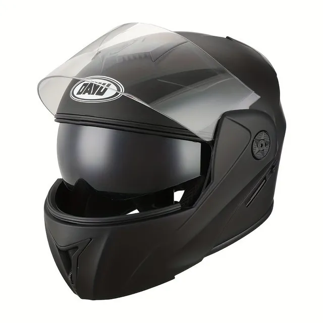 Motorcycle unisex black helmet