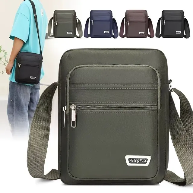 Pánske módne a príležitostné ramenné tašky, posla taška, jednoduchý dizajn