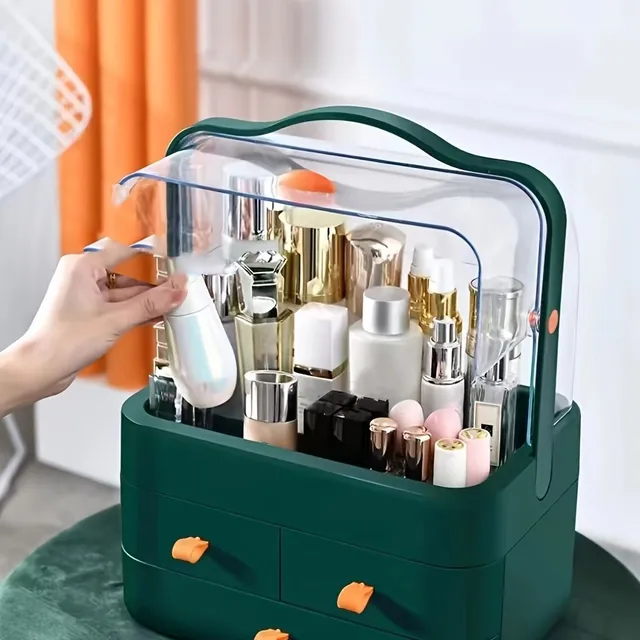 Spectacular cosmetic organizer with large capacity, storage boxes and drawers