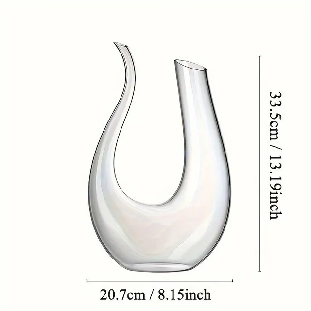 Crystal wine carafe in the shape of a harp - elegant carafe and pearlator