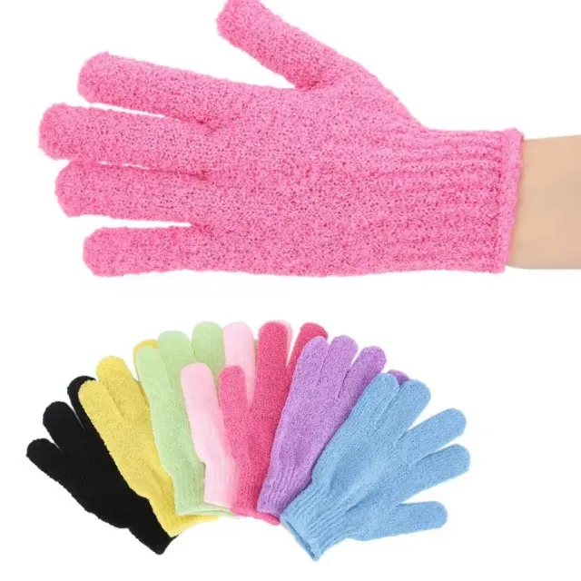 Praktické umývacie masážne rukavice - špeciálne vlákno, 7 módnych farebných odtieňov v balení