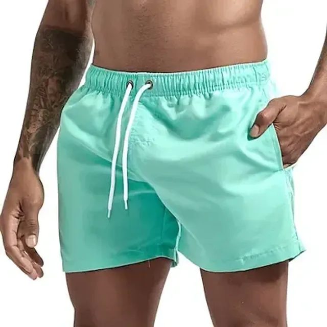 Men's swim shorts with quick-drying material and pockets