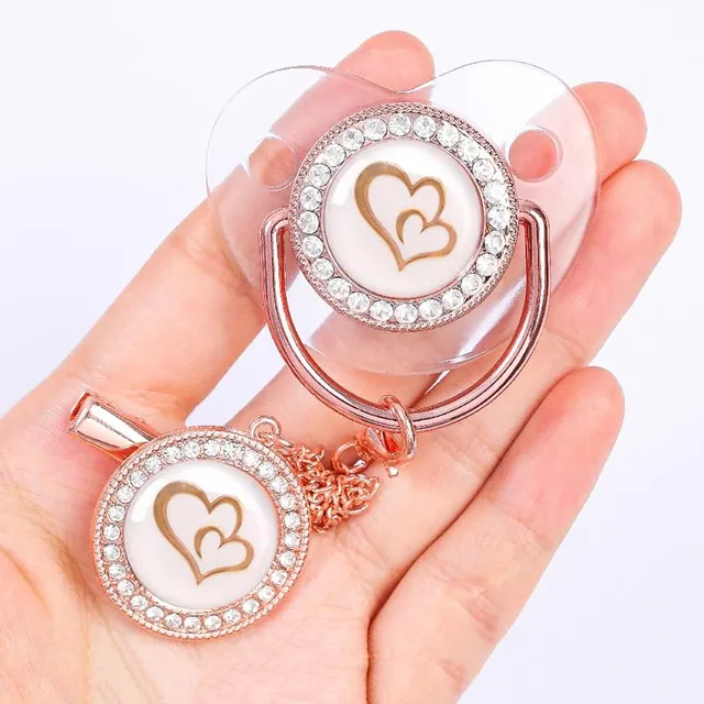 Modern stylish classic pacifier with beautiful motif and modern Kamil clip
