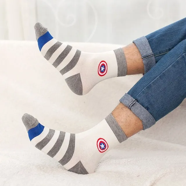 Unisex stylish socks and superhero motif