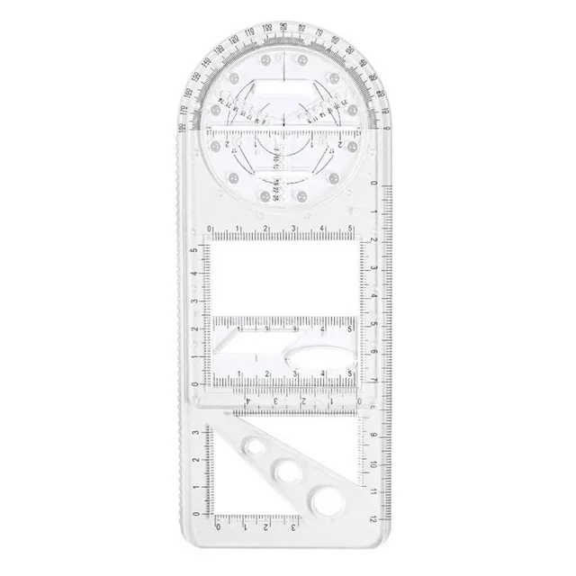 Multifunkčné geometrické školské pravítko