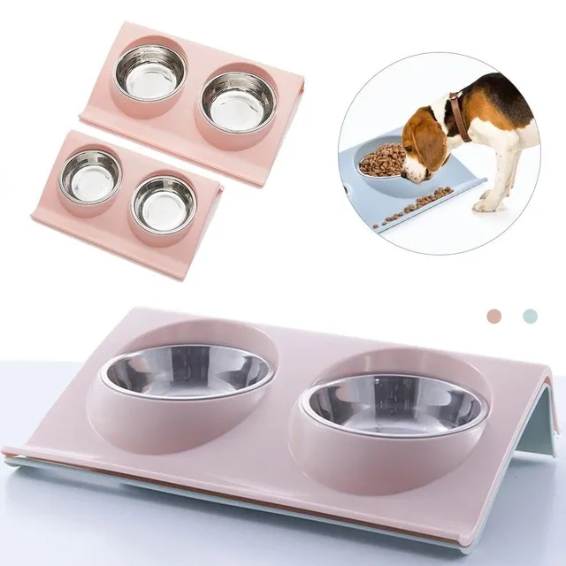 Double bowl for dogs and cats C789