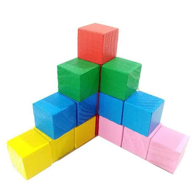 Wooden cube set 25 pcs