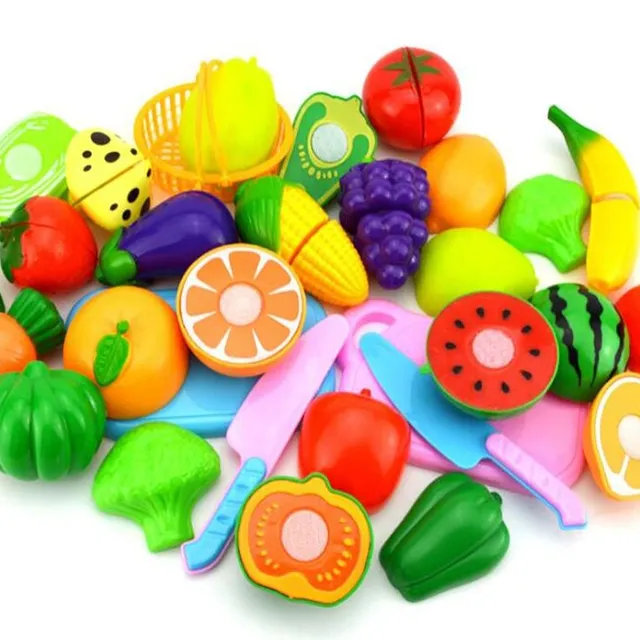 Zestaw zabaw dla dzieci - plastikowe owoce