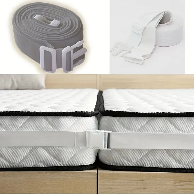 Popruh na spojení matrací, 10 m dlouhý spojovací popruh k posteli s nastavitelnou přezkou