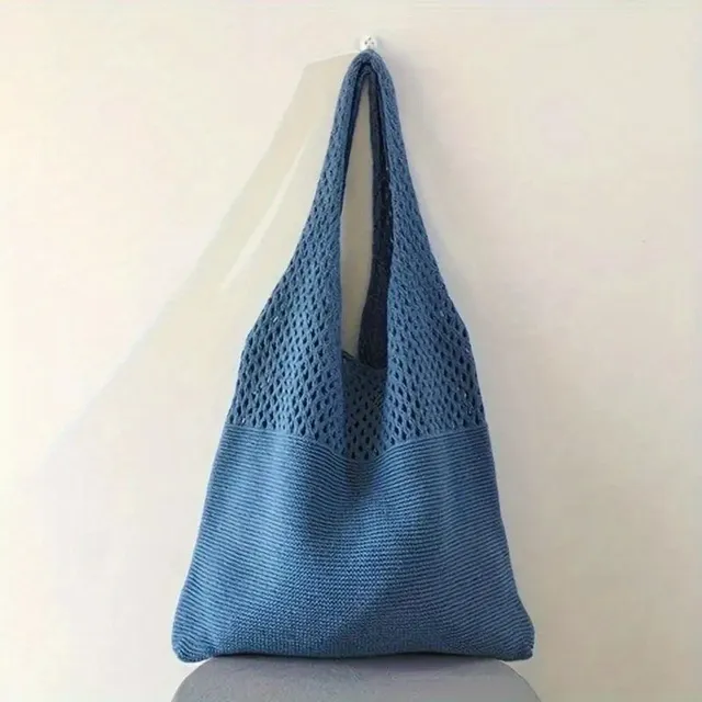 Knitted shopping bag for women - minimalist and universal design for everyday use