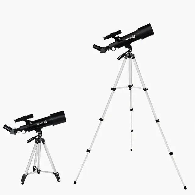 Telescop pentru adulți - Telescop astronomic 70mm, 400mm, montură AZ, pentru începători, observarea stelelor, refractor, telescop de călătorie, adaptor pentru smartphone, telecomandă wireless