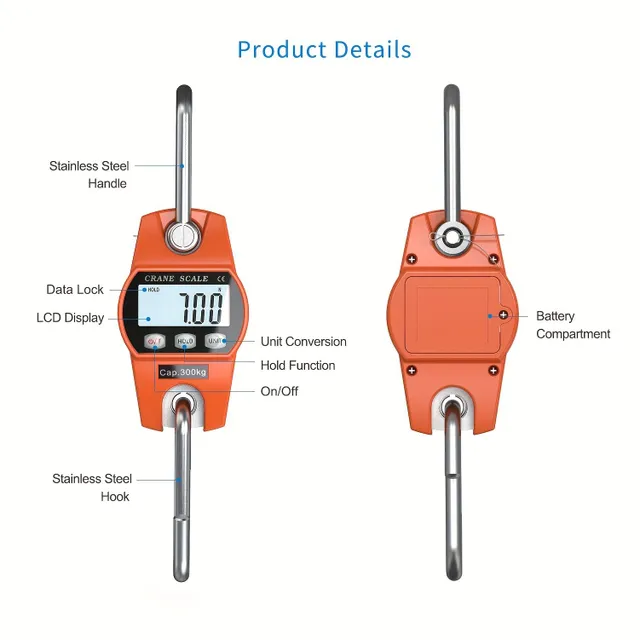 Weight Sf-916 300 kg - Highly accurate with a large load capacity, ideal for industrial cranes, smart lift, orange