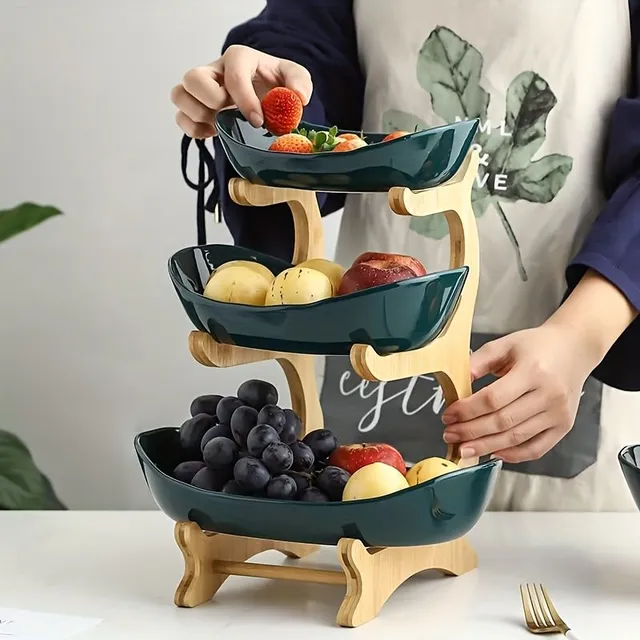 Bowl for fruit from wood © wood bowl for fruit and vegetables