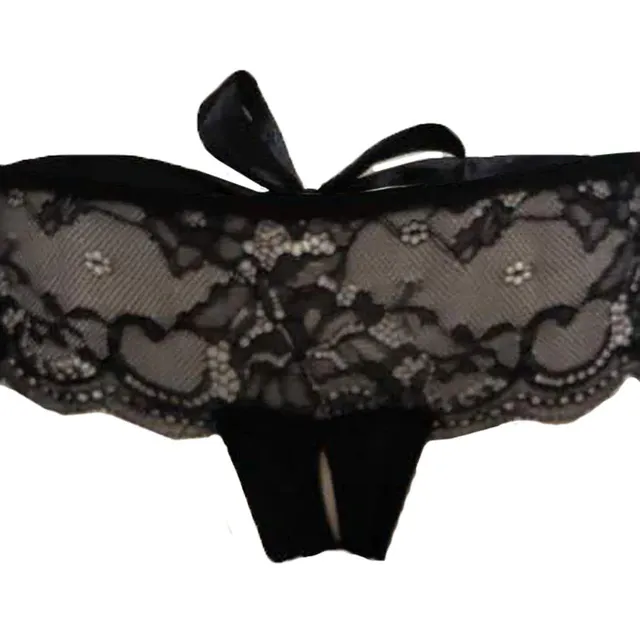 Women's erotic thong with a hole
