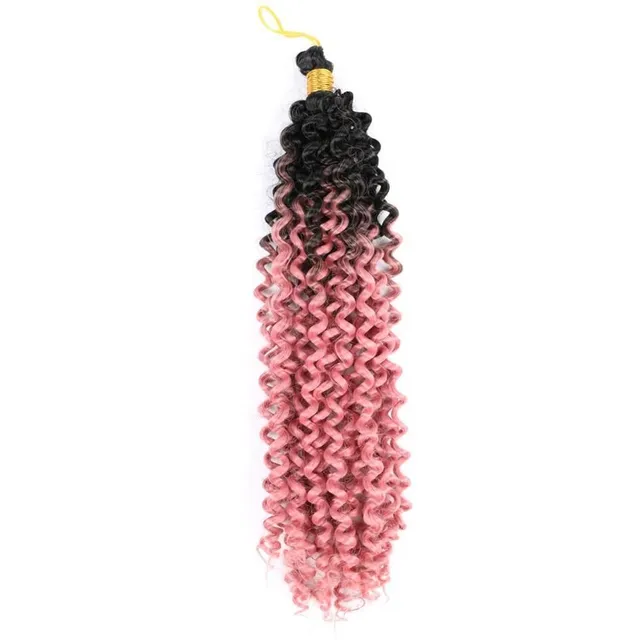 Colored curly strands for hair extensions