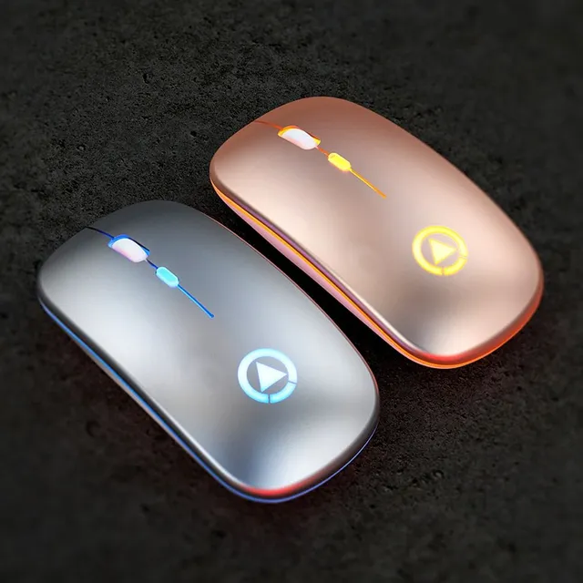 Wireless mouse with LED backlight