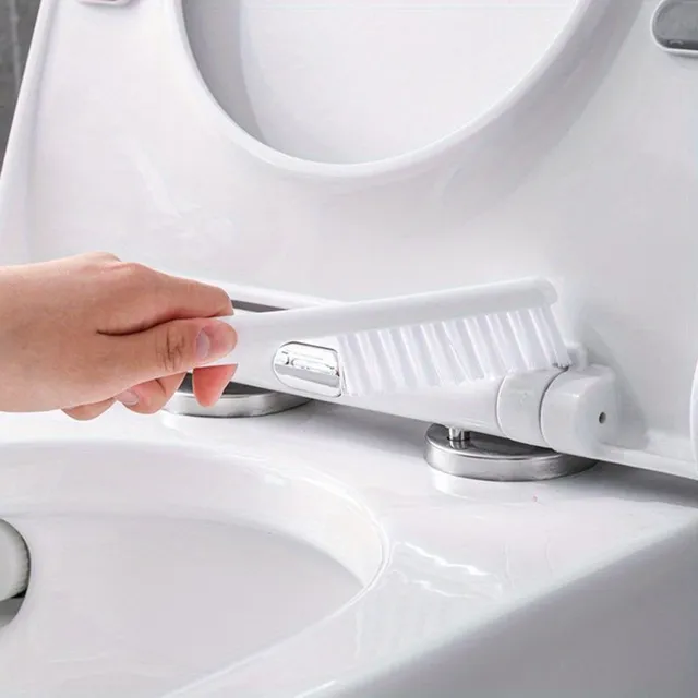 Hygienická sada WC: závěsná štětka s ohebnou silikonovou hlavicí & držák