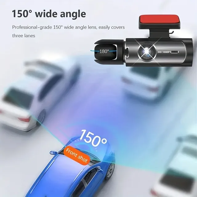 Front and rear deck camera 1080p Full HD G-sensor night vision 170° Wide angle loop recording monitor parking