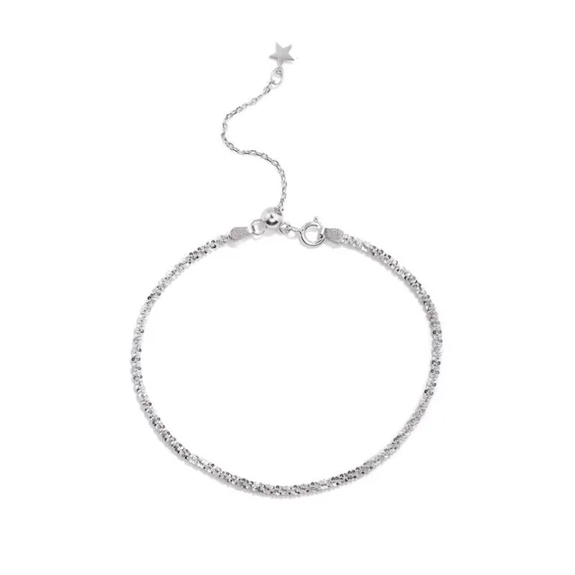 Elegancka bransoletka na kostkę w kolorze srebrnym