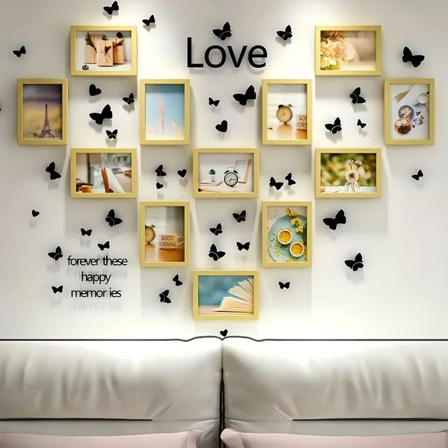 12pcs Creative Frames for Photos - Wall Portfolio - Living Room Decoration