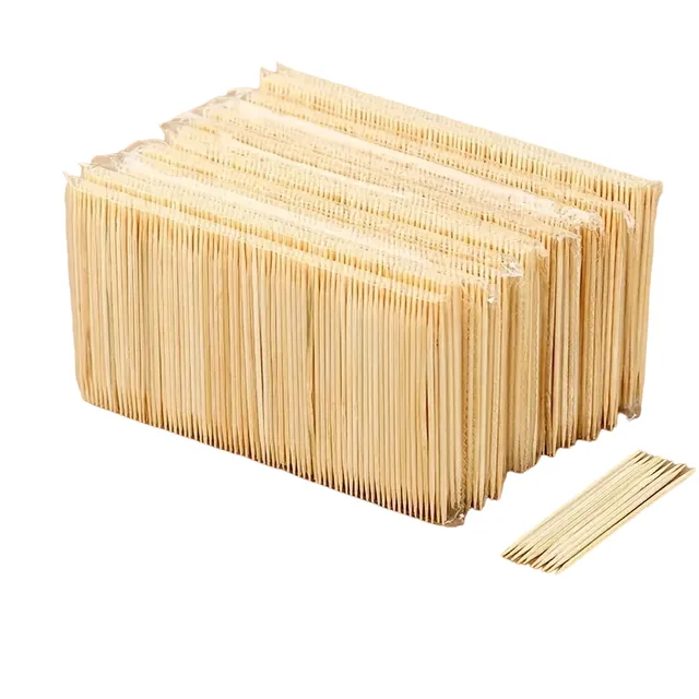 Wooden toothpicks 300 pcs Disposable bamboo toothpicks Double-sided toothpicks