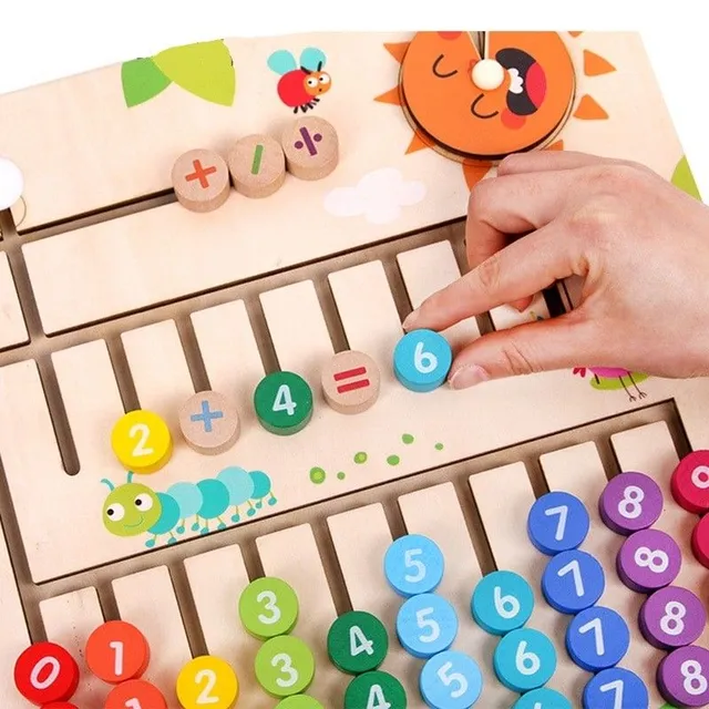 Wooden table for counting