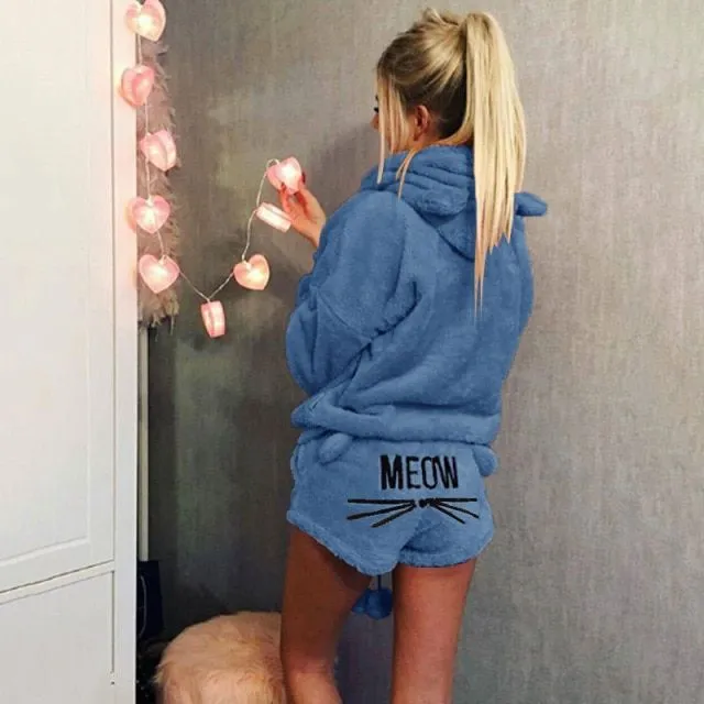 Pyjama en peluche pour femme MEOW