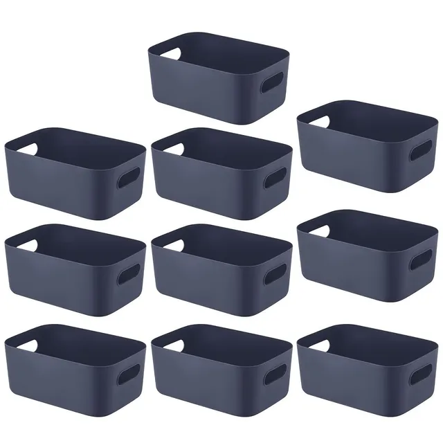 10pcs Food Box, Plastic Storage Basket, Food Box, Cart On Colors, Suitable for Kitchen Boxes, Bathroom Shelves, Drawers, Wardrobe, Offices