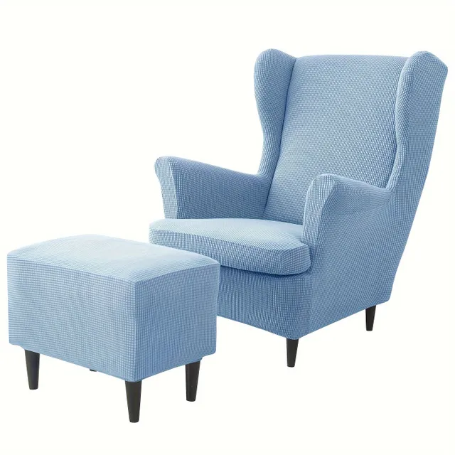 Stylish armchair with footrest