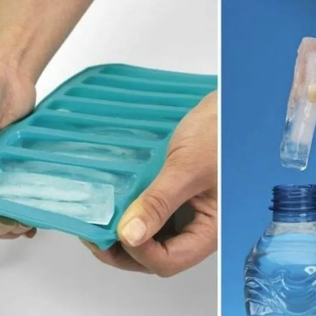 Formă modernă de silicon pentru crearea de gheață atemporală pentru sticle - mai multe variante de culori