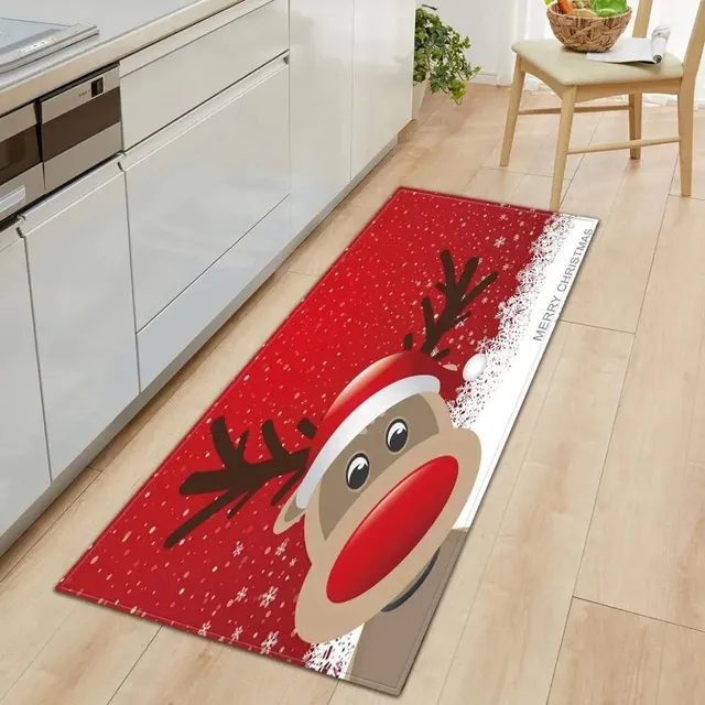 Cute carpet for Christmas season - Rectangular carpet with anti-slip surface for bedroom