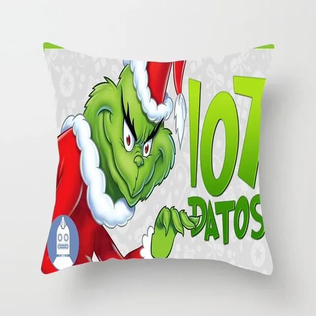 Husă practică de pernă de Crăciun cu design Grinch