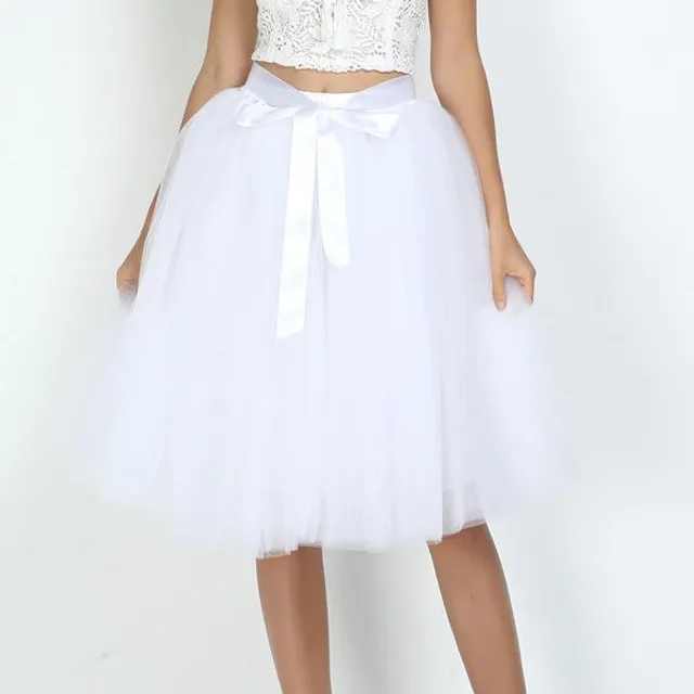 Women's Tulle Tutu Skirt with Bow