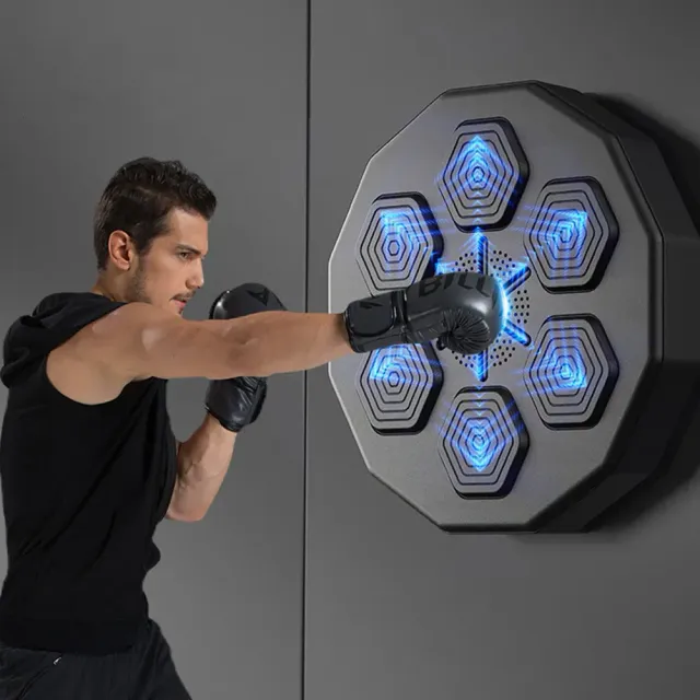 Elektroniczny cel treningowy boksu na ścianie z oświetleniem LED i Bluetooth