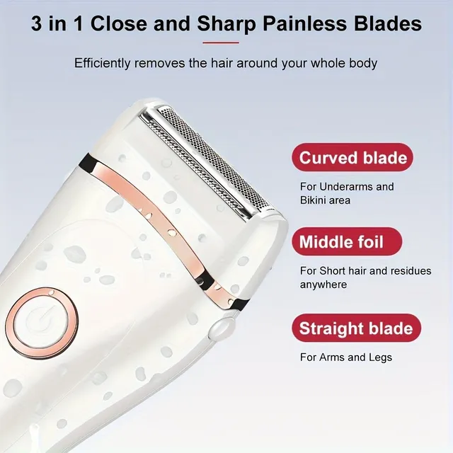 Women's electric razor for smooth shaving of the whole body