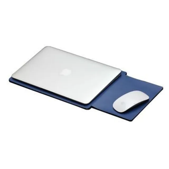 Koženkové pouzdro na Macbook Air leather-grain-blue new-pro-13-touch-bar