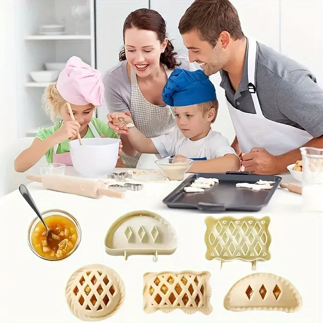 Practical set of 3 forms for mini cakes and cookies - simple press and you are done, ideal for holiday baking