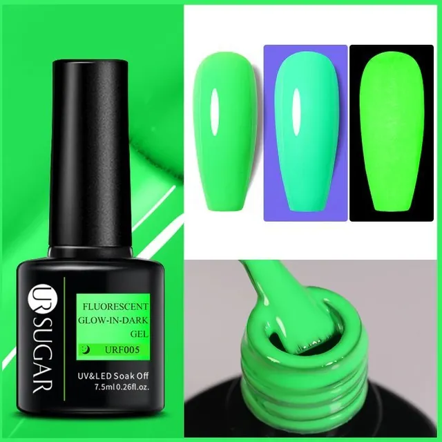 Luxurious in the dark phosphorous color nail polish for UV lamps - several variants of colors