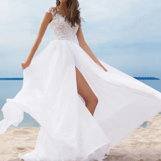 Biała luksusowa sukienka damska Josie