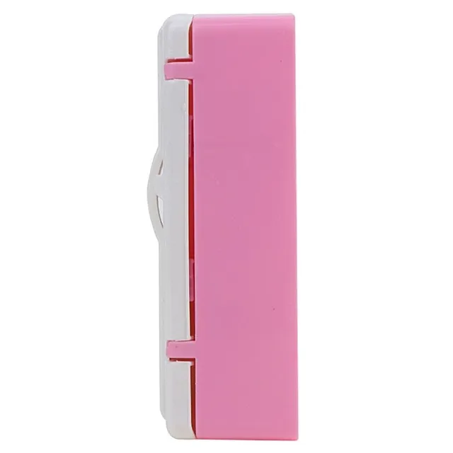 Stylish miniature American doll fridge - pink and white variant Inti