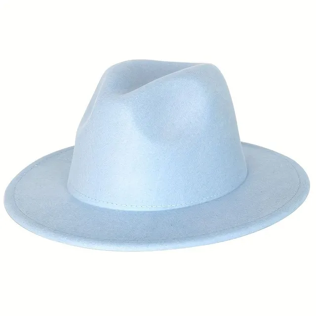 Cappello Fedora unisex in colori bonbon - Cappello classico a tesa larga, in feltro in stile jazz - Trilby