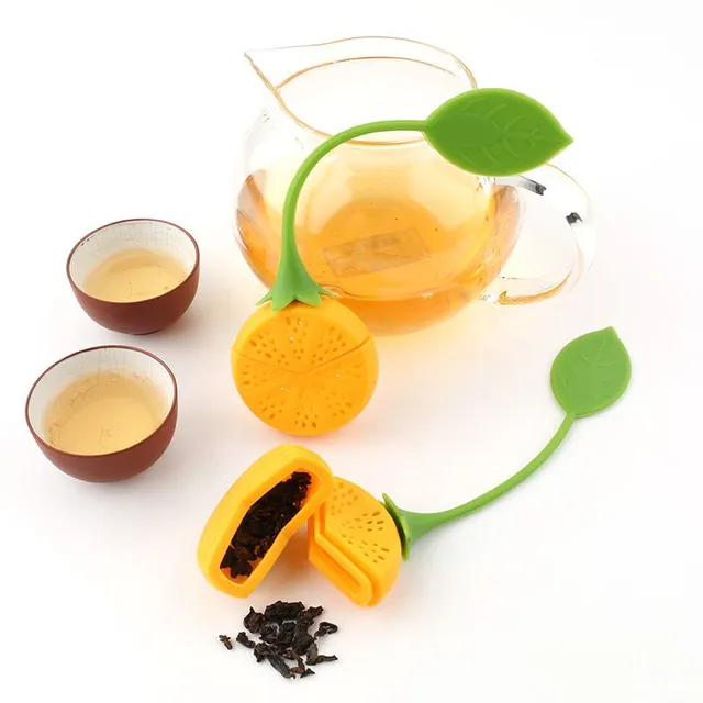 Silicone tea strainer lemon