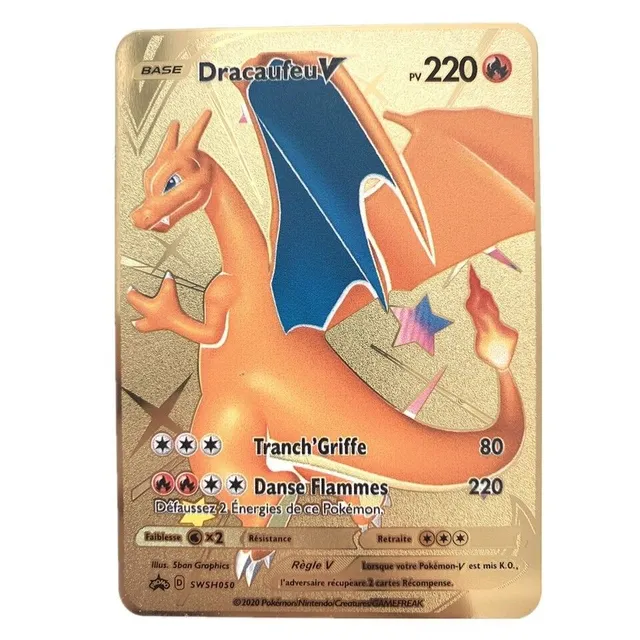Metalická sběratelská kartička Pokémon - ks legendární karta Braelan 1