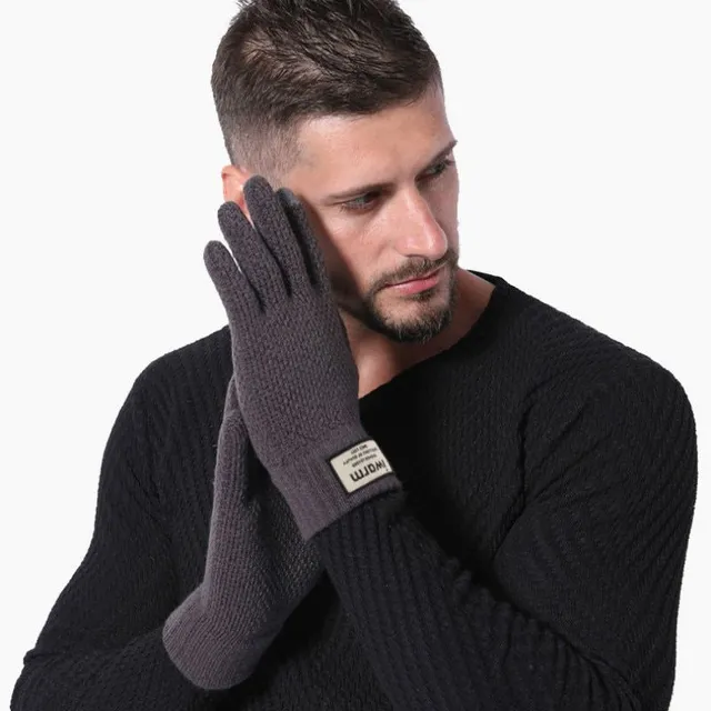 Męskie rękawice zimowe z ekranem dotykowym