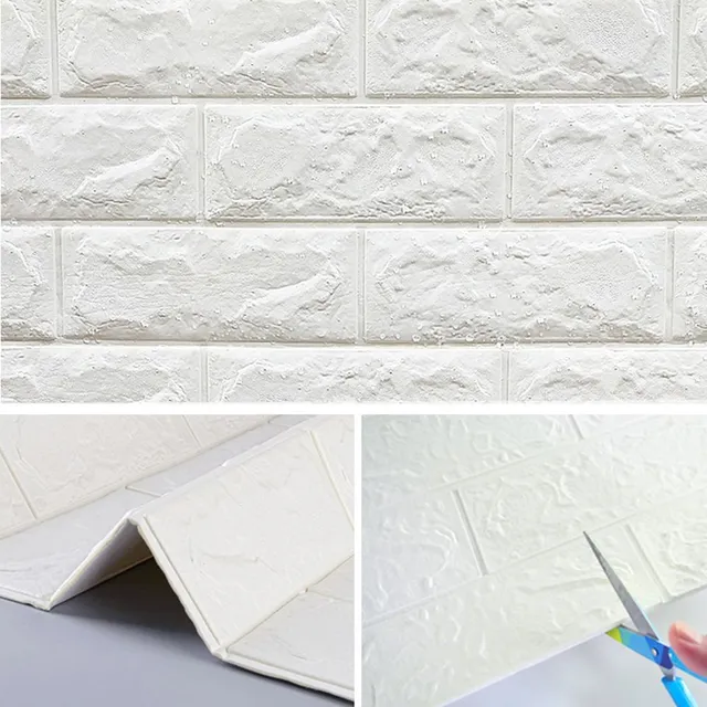 Luxury 3D adhesive foam wallpaper