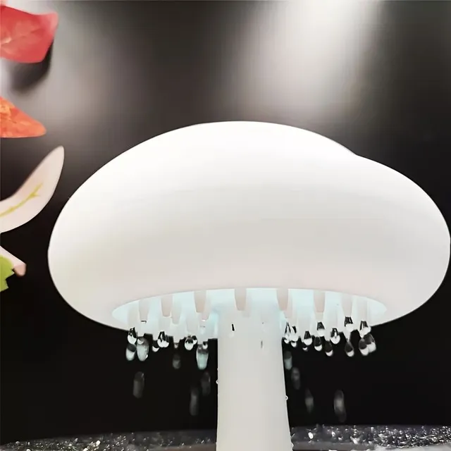 1pc Colorful Rain Cloud Humidifier Mushroom Lamp Sleep Atmosphere, Machine On Aromatherapy Raindrop Cloud Raindrop Mushroom 7Colors Light