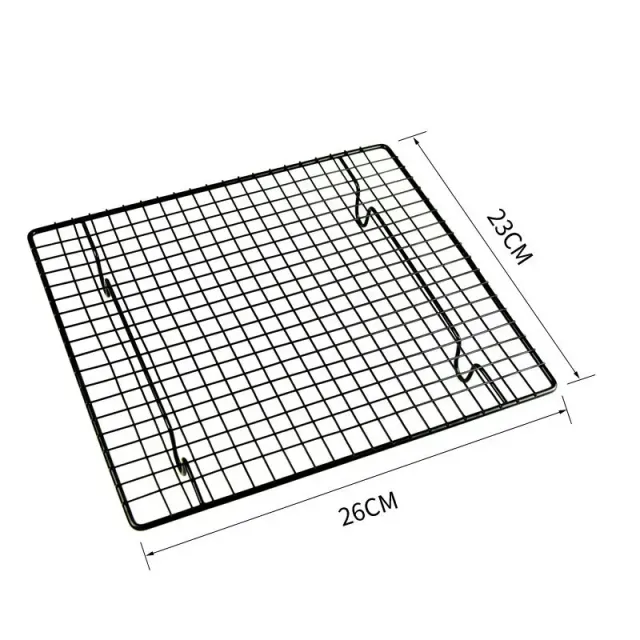 Cooling stainless steel stand without adhesive layer for baking cake, pastries, pie and biscuits