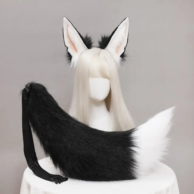 Fox Ears Tail Headband Cosplay Costume Accessories