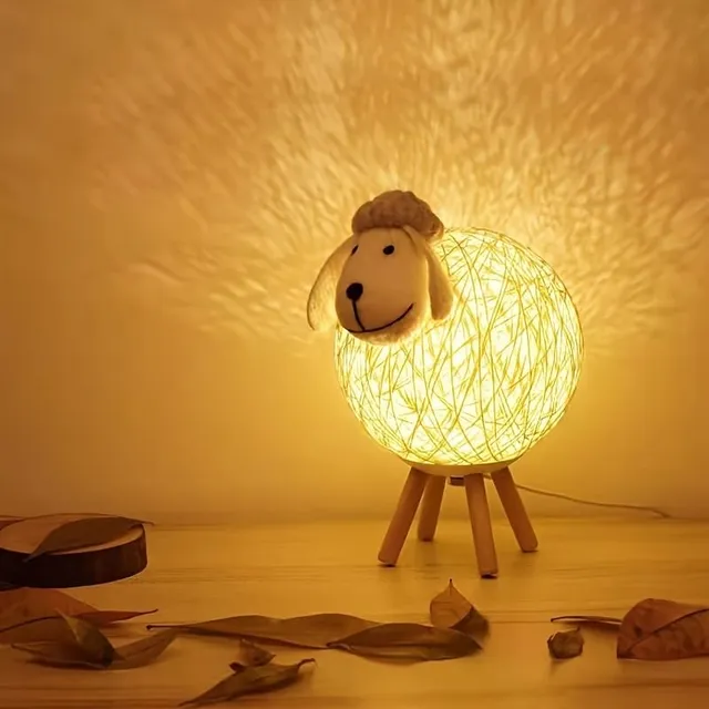 Nightlight with USB-powered lamb with adjustable clarity for the bedroom and living room