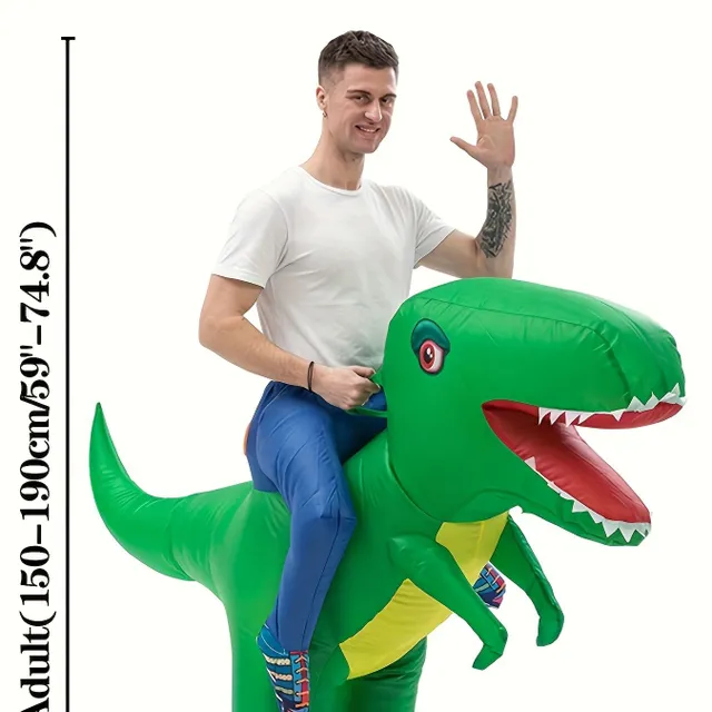 Nafukovací kostým dinosaura - Jízda na T-Rexovi
